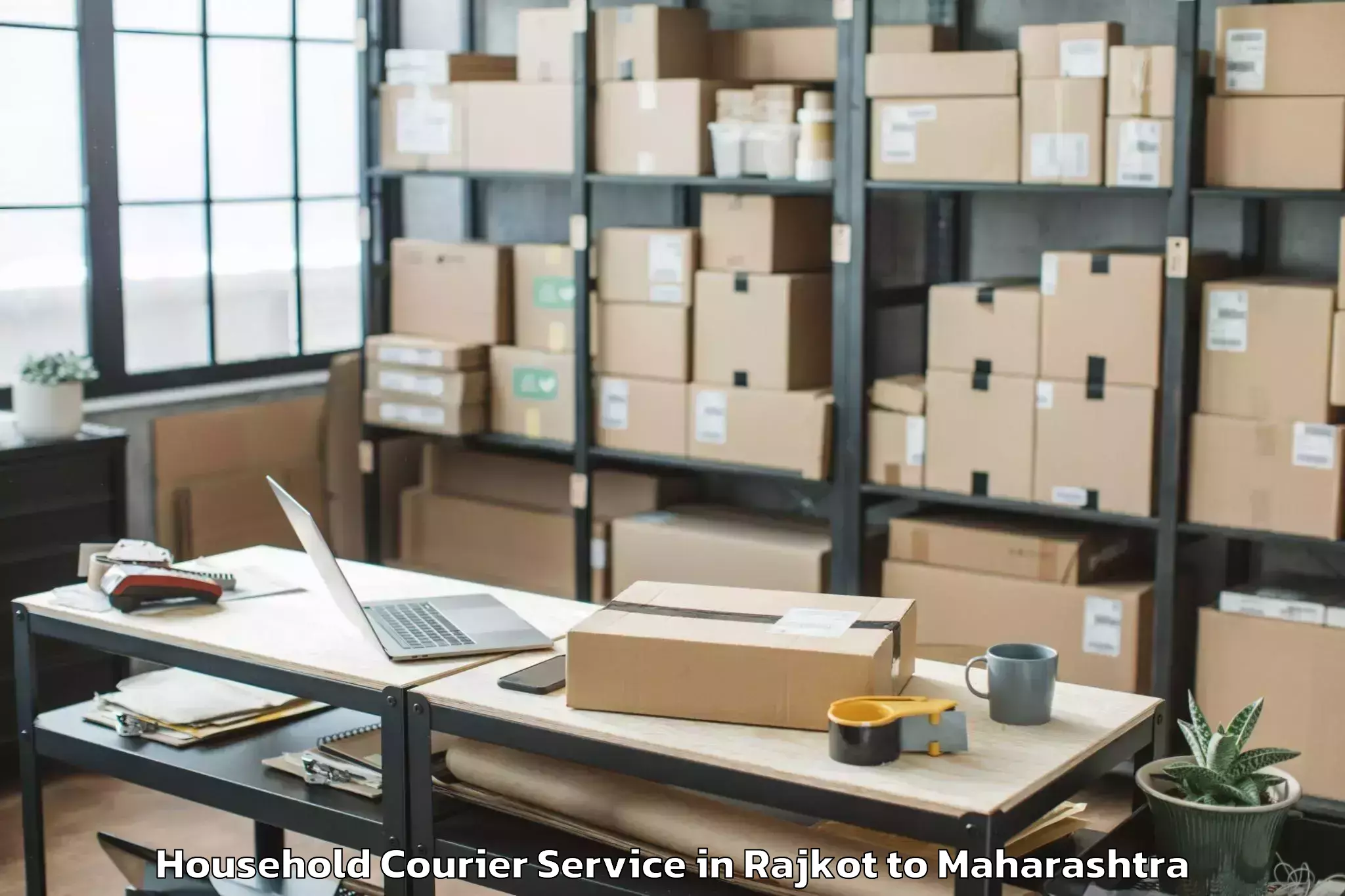 Quality Rajkot to Navi Mumbai Household Courier